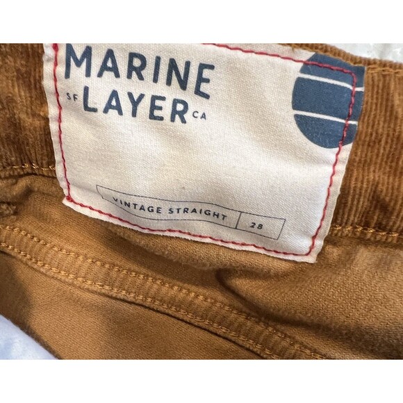 marine layer pants Womens 28 Corduroy Straight cropped stretch preppy Vintage - Picture 6 of 9